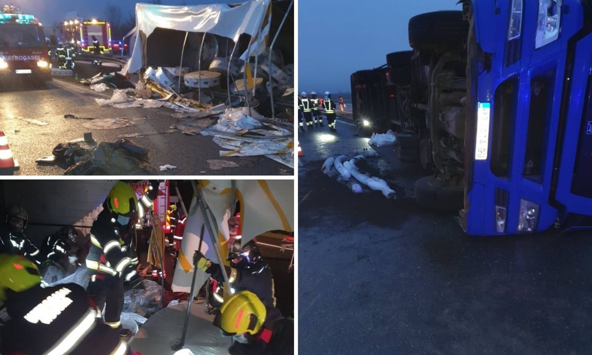 Tragedija – tovornjak z migranti se je prevrnil pri Okučanih