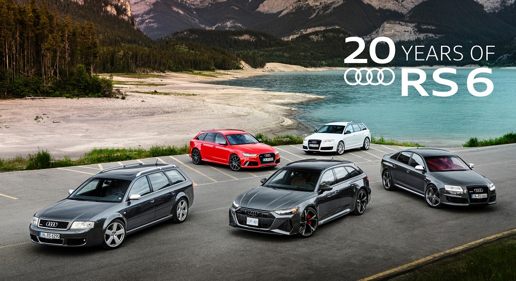 20 let, štiri generacije – Audi RS 6: vrhunska zmogljivost v vsakdanji preobleki