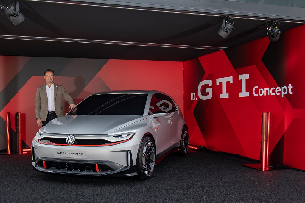 Thomas Schäfer, CEO Volkswagen Brand and the new ID. GTI Concept.
