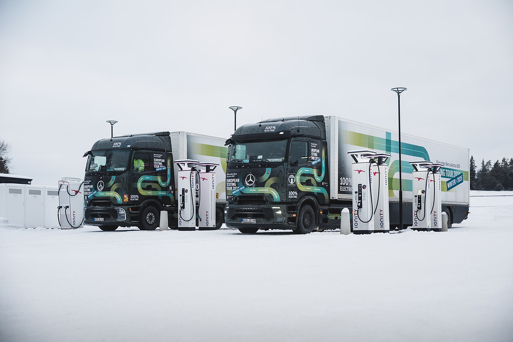 eActros 600 – v snegu in ledu po Evropi