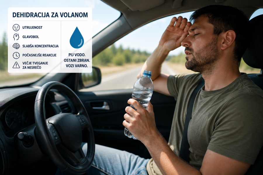 Vročina ne ogroža le zdravja, temveč tudi prometno varnost